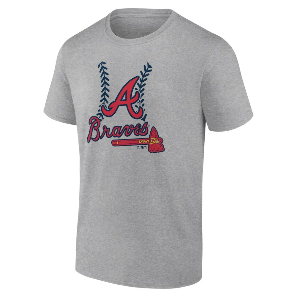 Atlanta Braves Fastball T-Shirt Heather Gray
