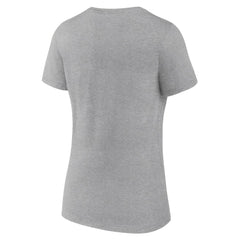 Atlanta Braves Women's Fastball V-Neck T-Shirt Gray