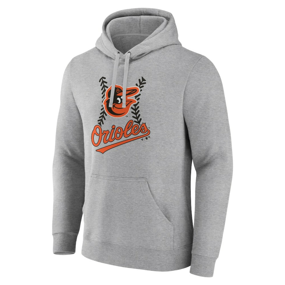 Baltimore Orioles Fastball Pullover Hoodie Gray