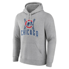 Chicago Cubs Fastball Pullover Hoodie Gray