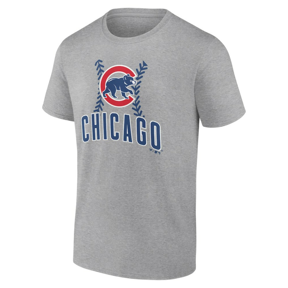 Chicago Cubs Fastball T-Shirt Heather Gray