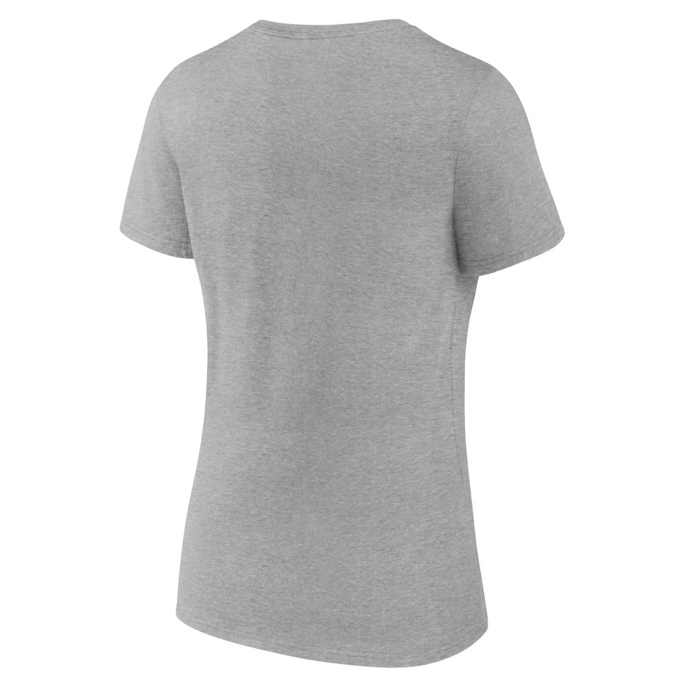 Cincinnati Reds Women's Fastball V-Neck T-Shirt Gray