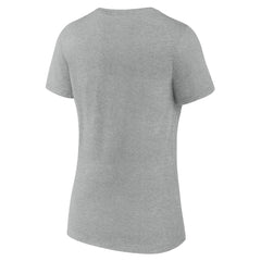 Cincinnati Reds Women's Fastball V-Neck T-Shirt Gray