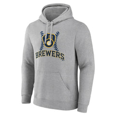 Milwaukee Brewers Fastball Pullover Hoodie Gray