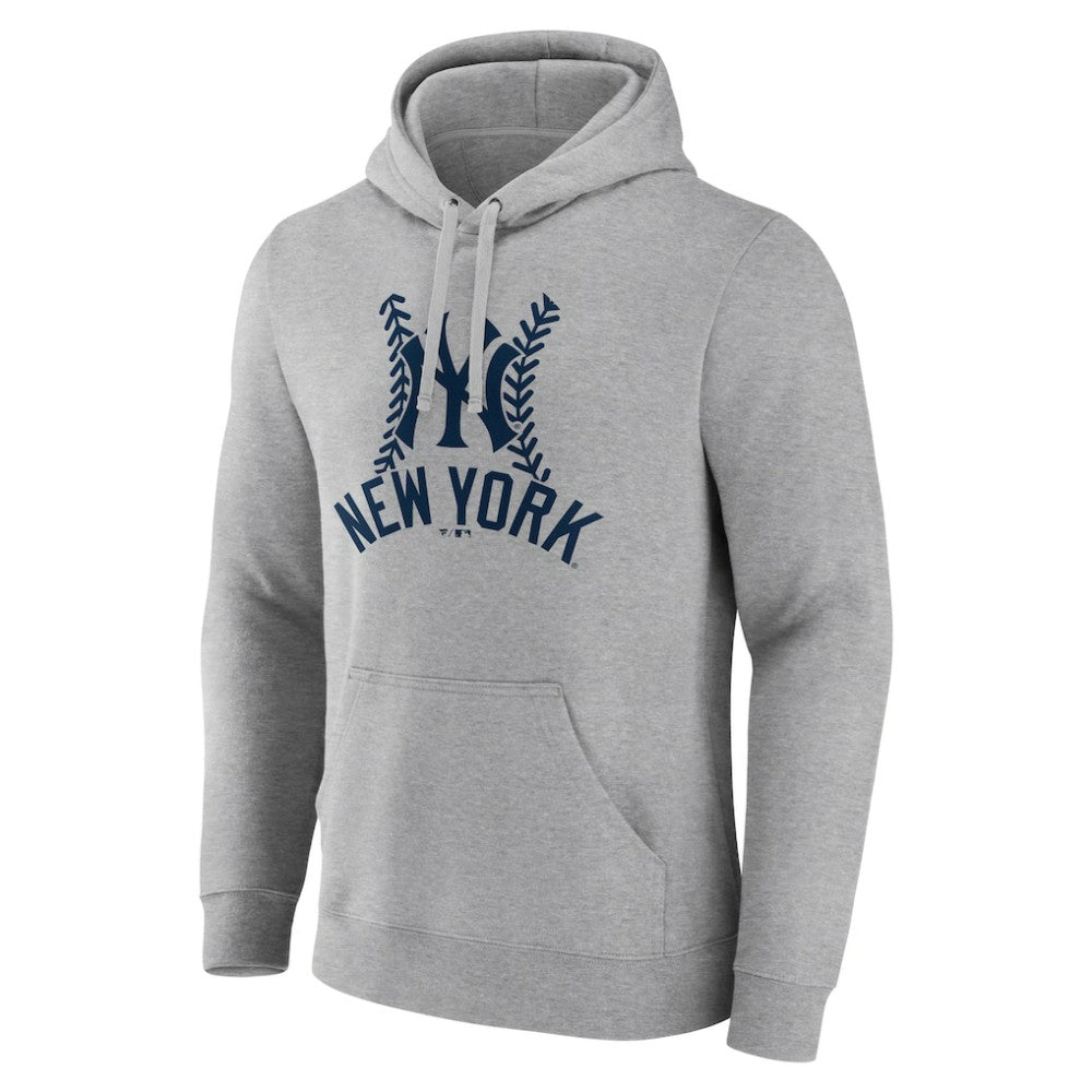 New York Yankees Fastball Pullover Hoodie Gray