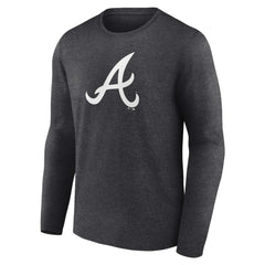 Atlanta Braves Monochrome Long Sleeve T-Shirt Charcoal