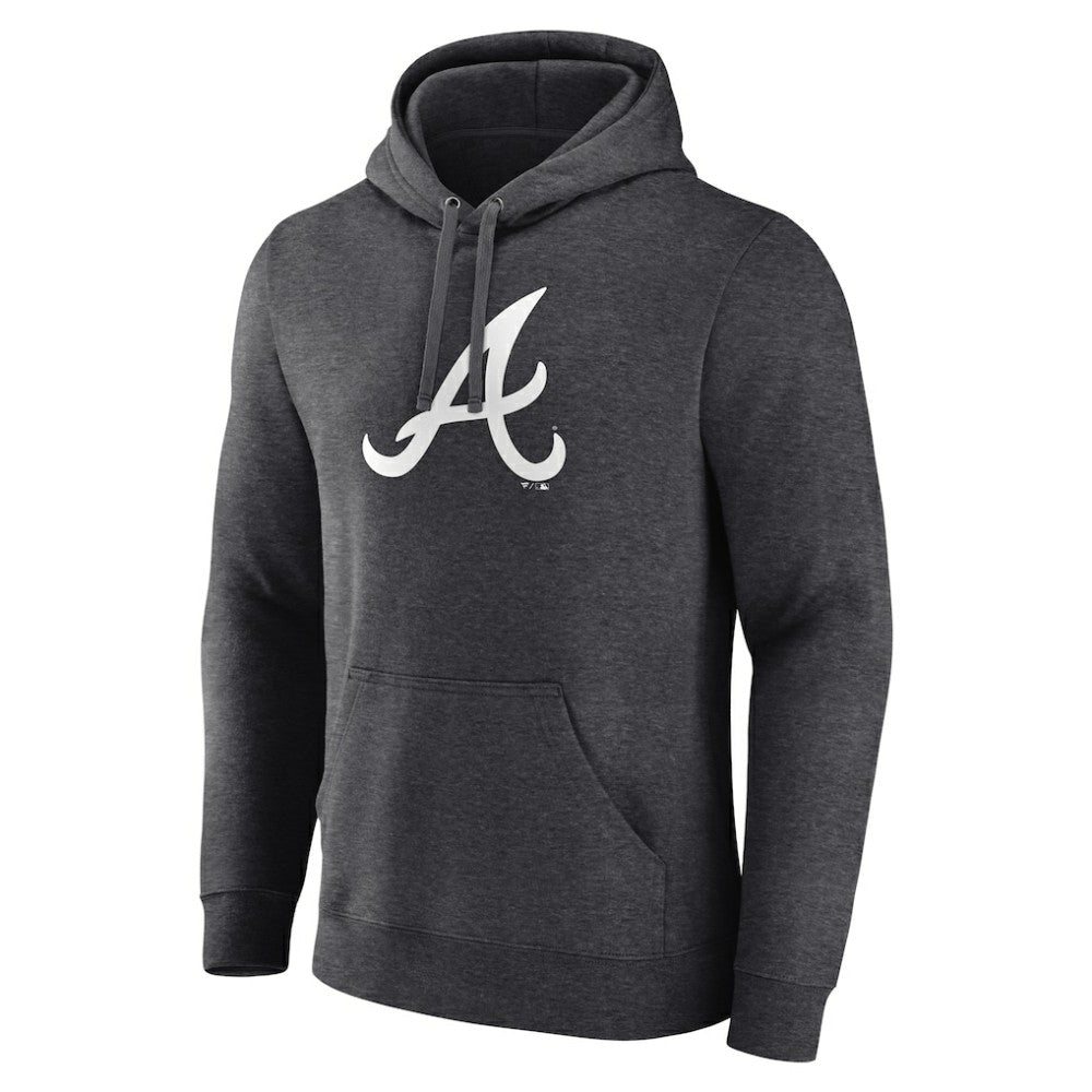Atlanta Braves Monochrome Pullover Hoodie Charcoal
