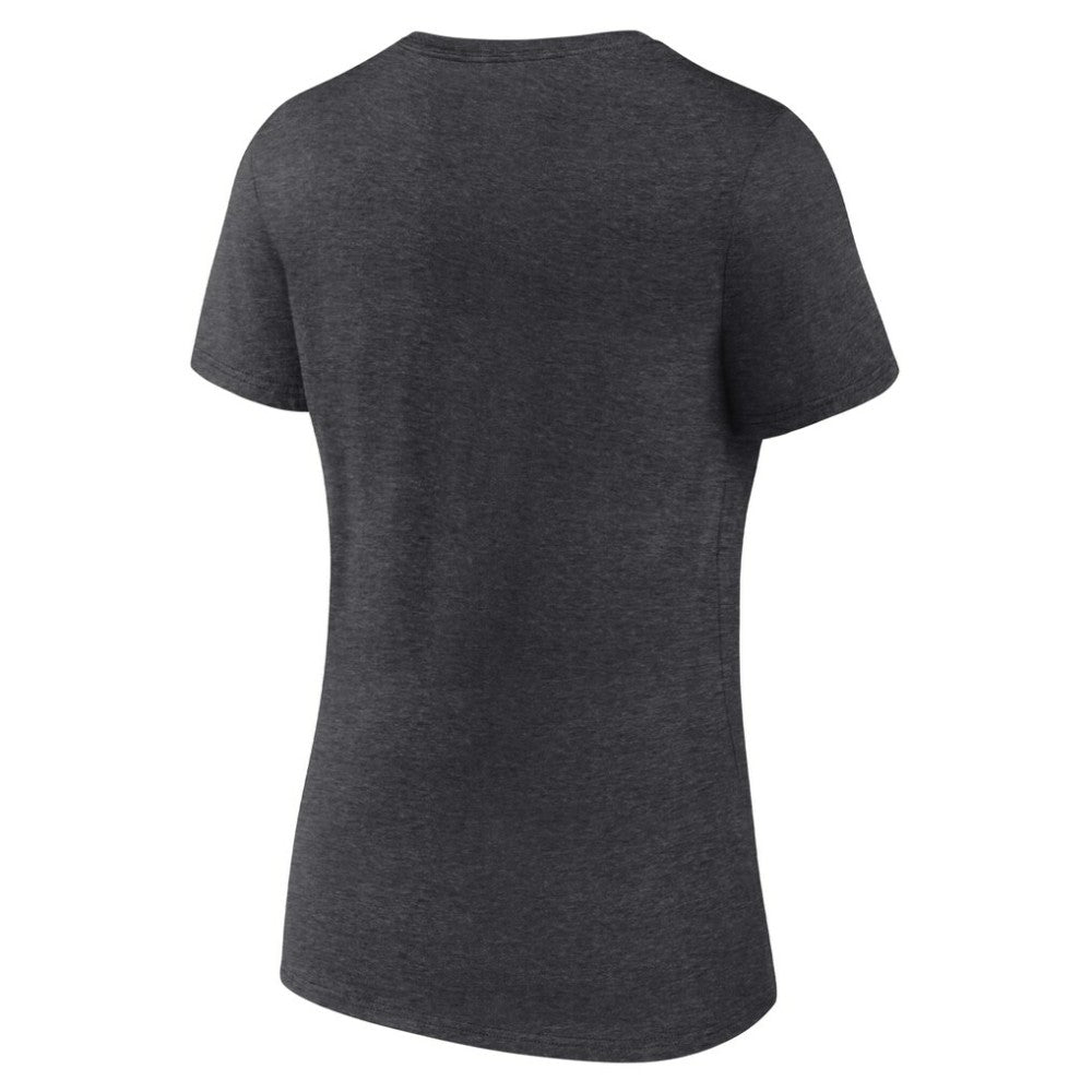 Atlanta Braves Women's Monochrome V-Neck T-Shirt Charcoal