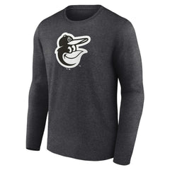Baltimore Orioles Monochrome Long Sleeve T-Shirt Charcoal