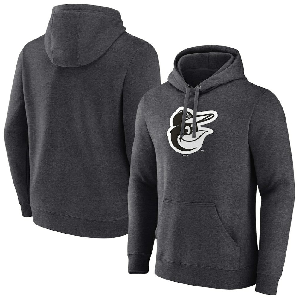 Baltimore Orioles Monochrome Pullover Hoodie Charcoal