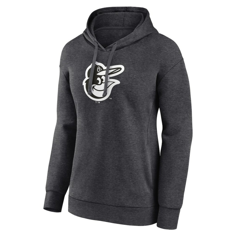 Baltimore Orioles Women's Monochrome Pullover Hoodie Charcoal