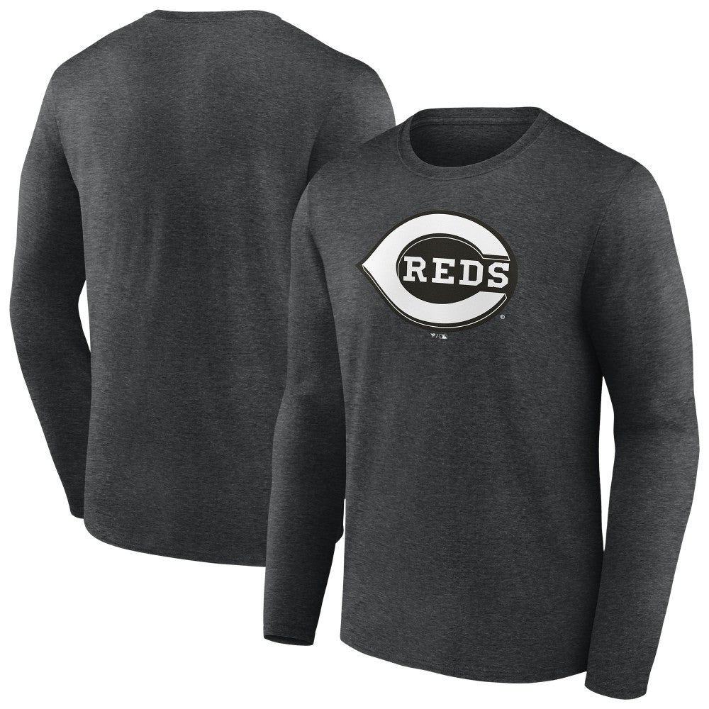 Cincinnati Reds Monochrome Long Sleeve T-Shirt Charcoal