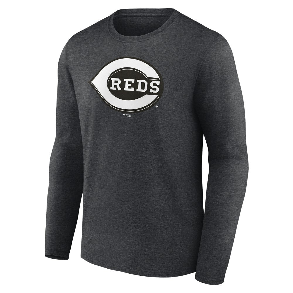 Cincinnati Reds Monochrome Long Sleeve T-Shirt Charcoal