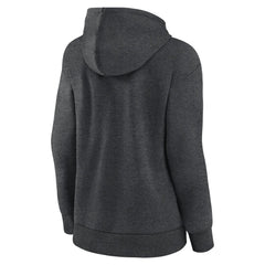 Cincinnati Reds Women's Monochrome Pullover Hoodie Charcoal