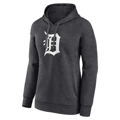 Detroit Tigers Women's Monochrome Pullover Hoodie Charcoal