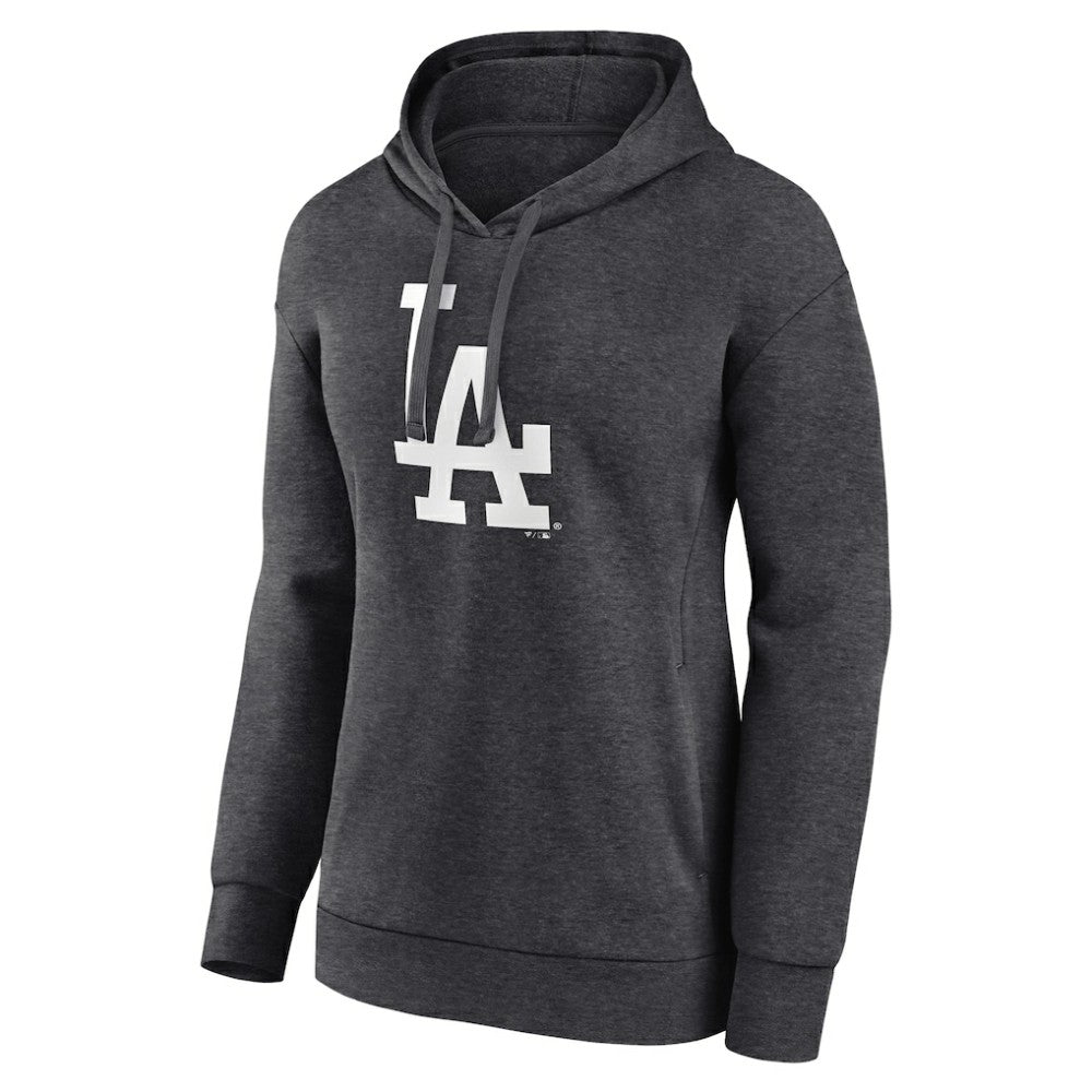 Los Angeles Dodgers Women's Monochrome Pullover Hoodie Charcoal
