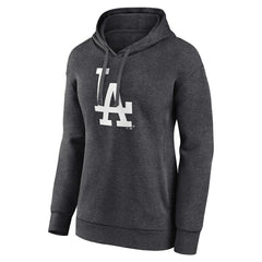 Los Angeles Dodgers Women's Monochrome Pullover Hoodie Charcoal