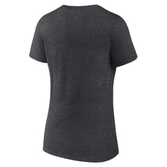 Los Angeles Dodgers Women's Monochrome V-Neck T-Shirt Charcoal