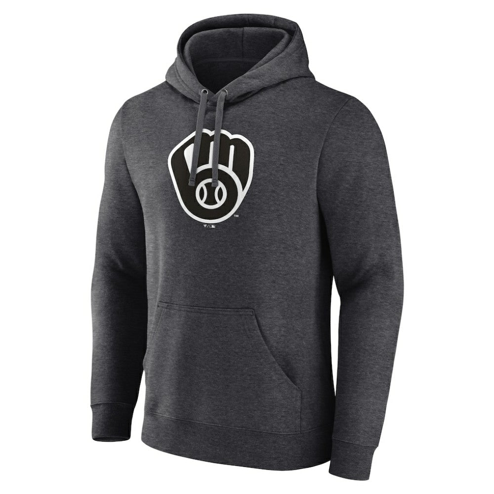 Milwaukee Brewers Monochrome Pullover Hoodie Charcoal