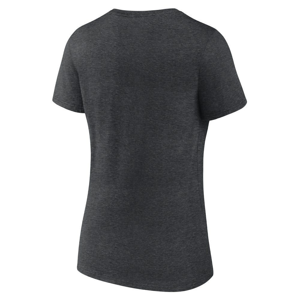 Milwaukee Brewers Women's Monochrome V-Neck T-Shirt Charcoal