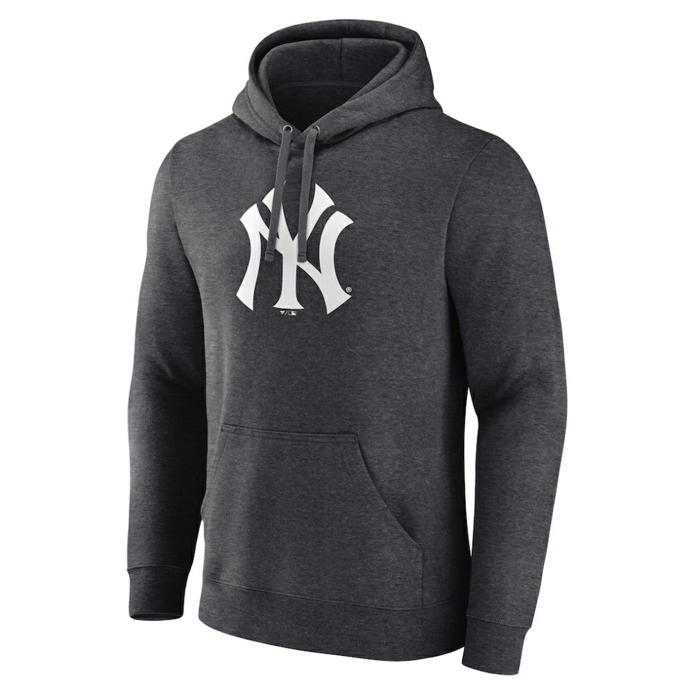 New York Yankees Monochrome Pullover Hoodie Charcoal