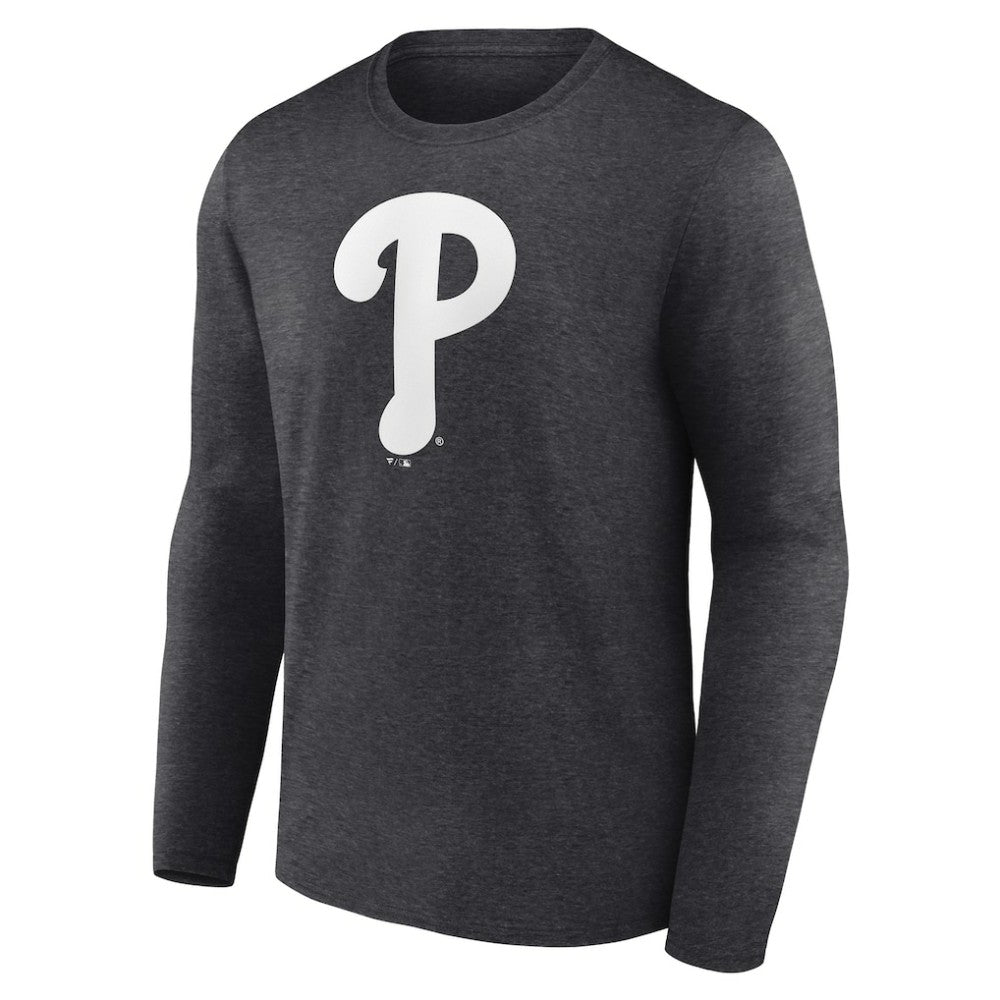 Philadelphia Phillies Monochrome Long Sleeve T-Shirt Charcoal