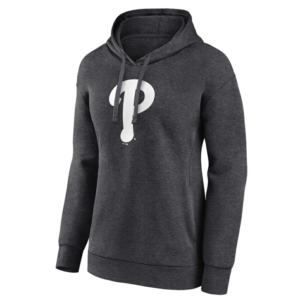 Philadelphia Phillies Women's Monochrome Pullover Hoodie Charcoal