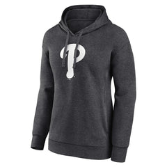 Philadelphia Phillies Women's Monochrome Pullover Hoodie Charcoal