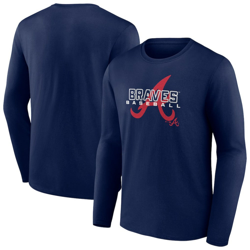 Atlanta Braves Stellar Long Sleeve T-Shirt Navy