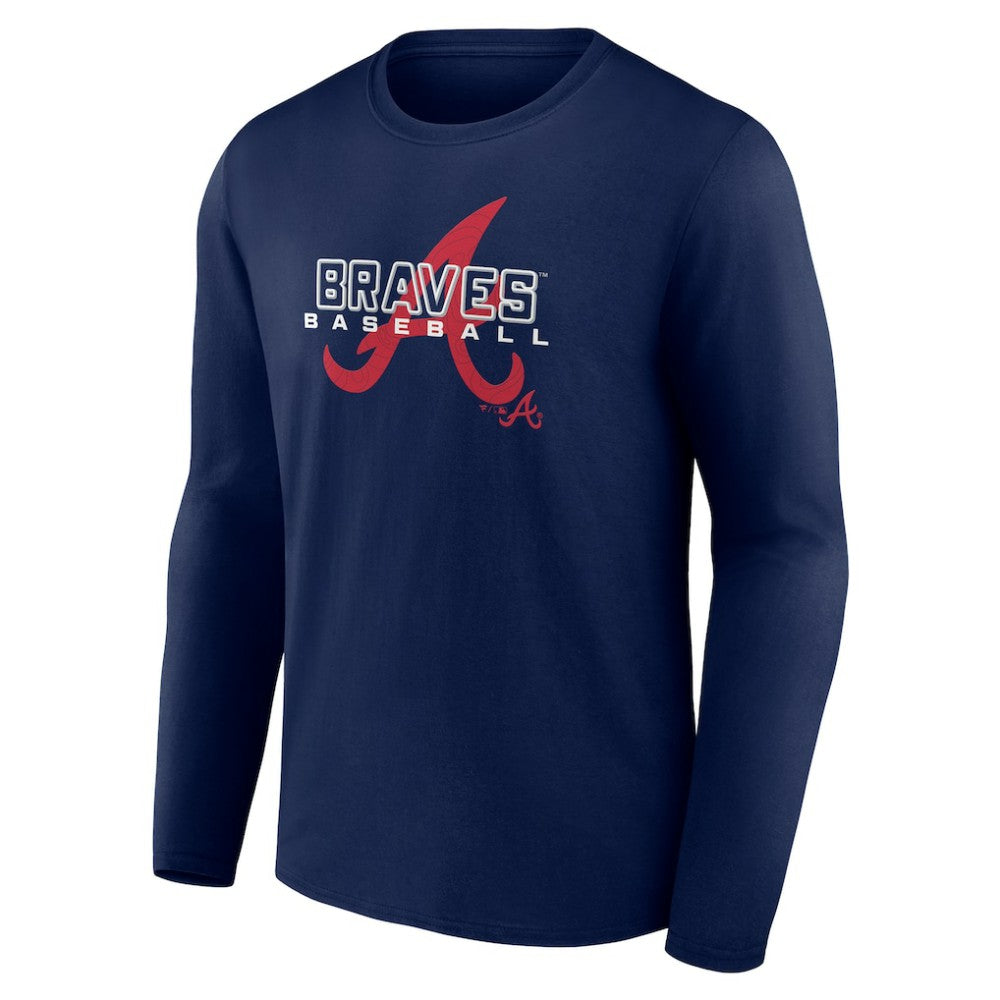 Atlanta Braves Stellar Long Sleeve T-Shirt Navy