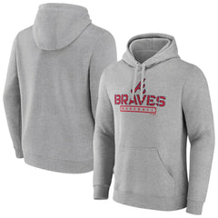 Atlanta Braves Evanston Stencil Pullover Hoodie Gray