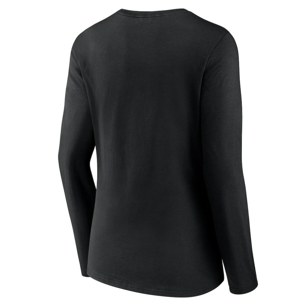 Baltimore Orioles Women's Stellar Long Sleeve V-Neck T-Shirt Black