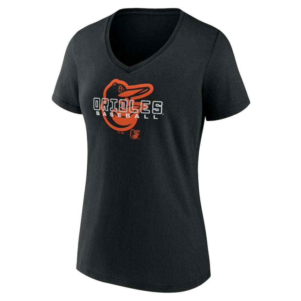 Baltimore Orioles Women's Stellar V-Neck T-Shirt Black