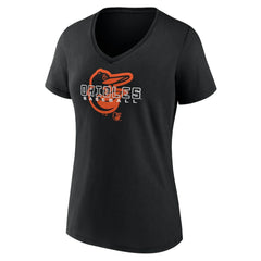 Baltimore Orioles Women's Stellar V-Neck T-Shirt Black