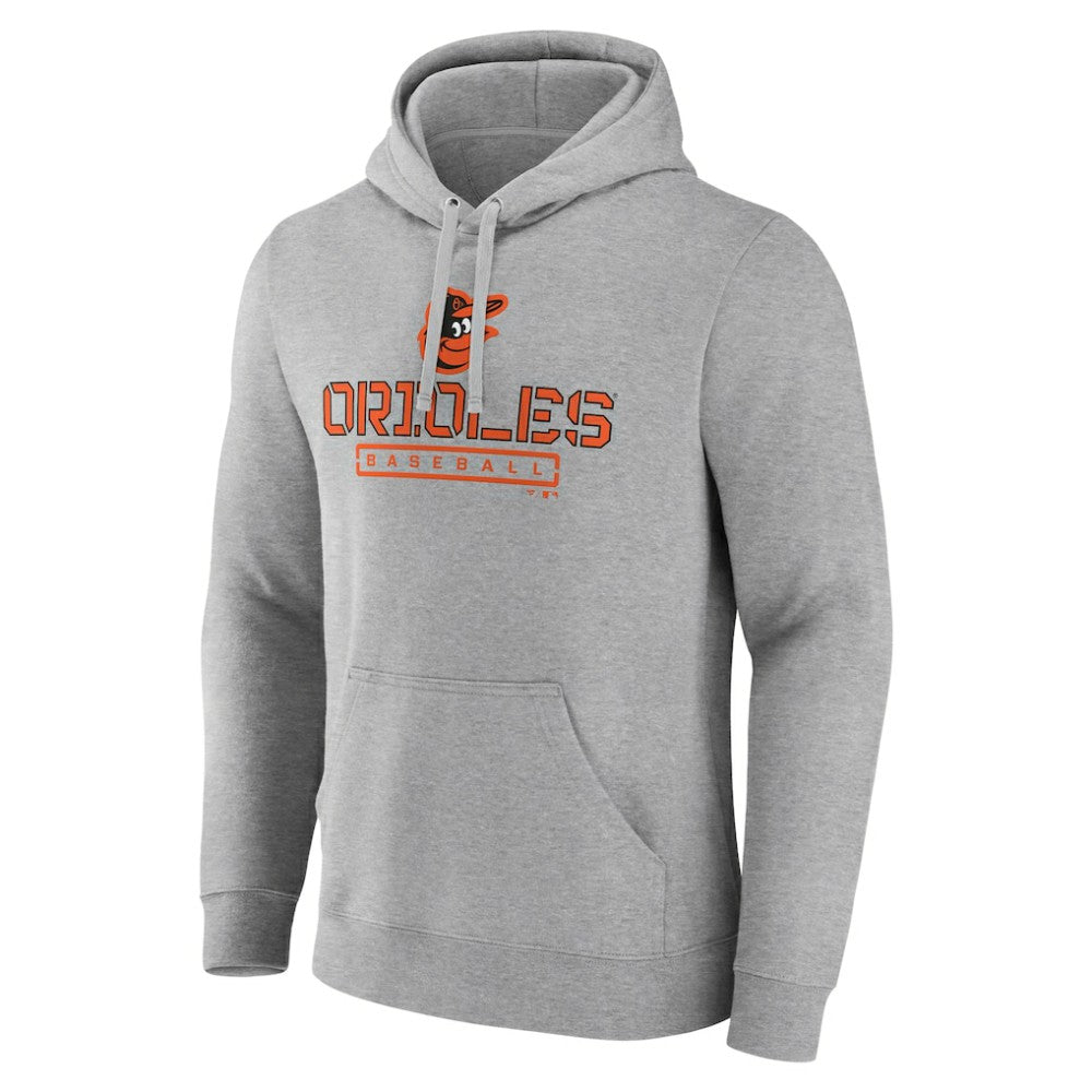 Baltimore Orioles Evanston Stencil Pullover Hoodie Gray