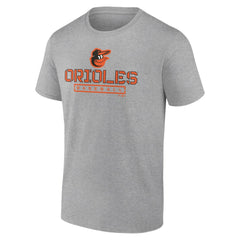 Baltimore Orioles Evanston Stencil T-Shirt Heather Gray
