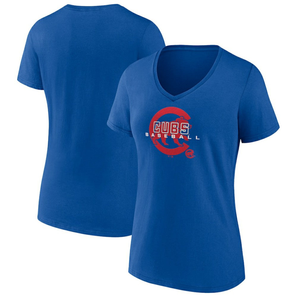 Chicago Cubs Women's Stellar V-Neck T-Shirt Royal