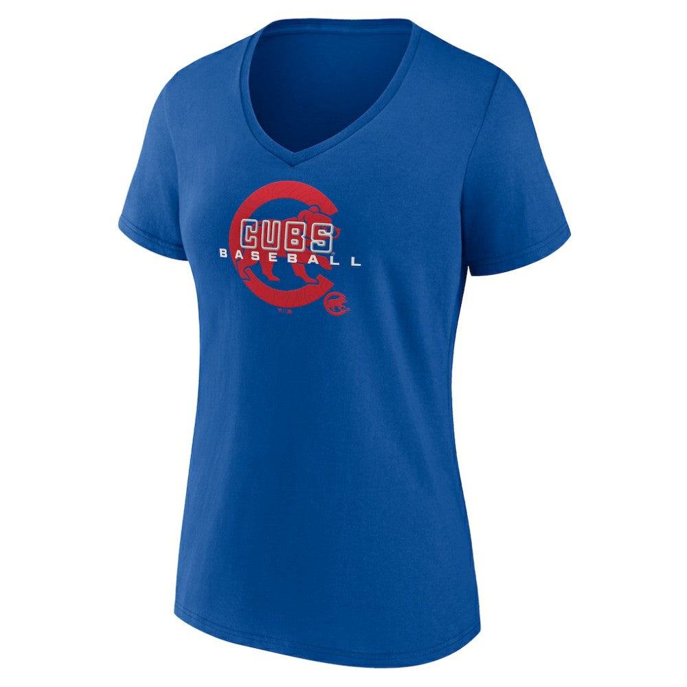 Chicago Cubs Women's Stellar V-Neck T-Shirt Royal