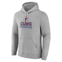 Chicago Cubs Evanston Stencil Pullover Hoodie Gray