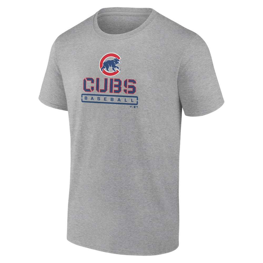 Chicago Cubs Evanston Stencil T-Shirt Heather Gray