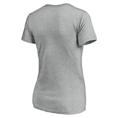 Cincinnati Reds Women's Evanston Stencil V-Neck T-Shirt Gray