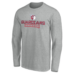 Cleveland Guardians Evanston Stencil Long Sleeve T-Shirt Gray