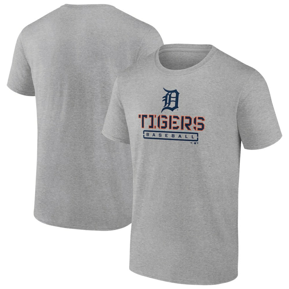 Detroit Tigers Evanston Stencil T-Shirt Heather Gray