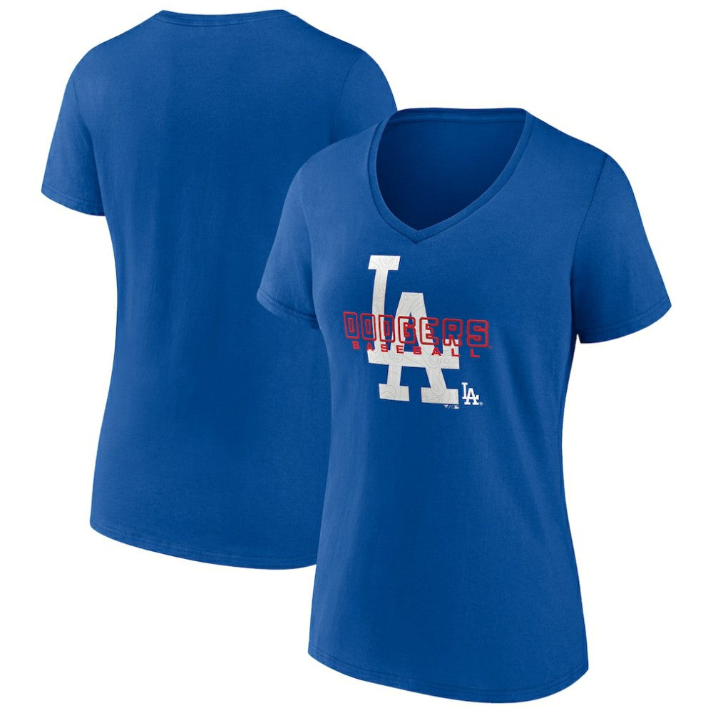 Los Angeles Dodgers Women's Stellar V-Neck T-Shirt Royal