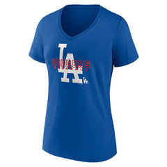 Los Angeles Dodgers Women's Stellar V-Neck T-Shirt Royal