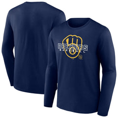 Milwaukee Brewers Stellar Long Sleeve T-Shirt Navy
