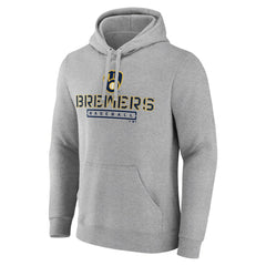 Milwaukee Brewers Evanston Stencil Pullover Hoodie Gray