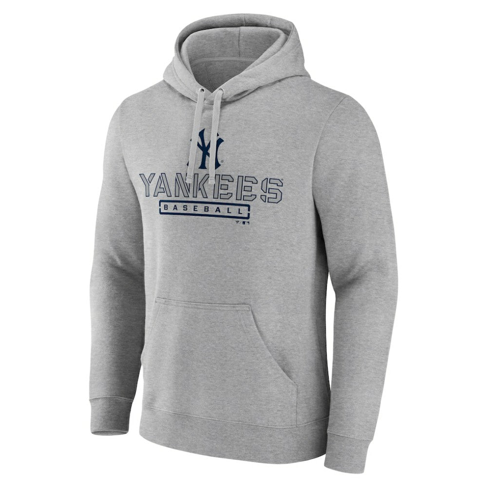 New York Yankees Evanston Stencil Pullover Hoodie Gray