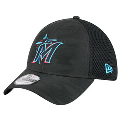 Miami Marlins Subtle Camo 39THIRTY Flex Hat Black | New Era