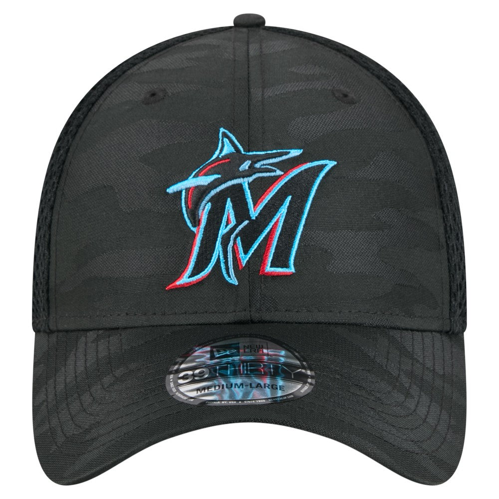 Miami Marlins Subtle Camo 39THIRTY Flex Hat Black | New Era